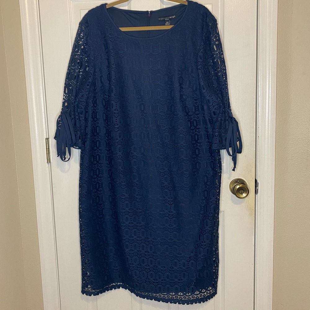 Navy blue lace dress